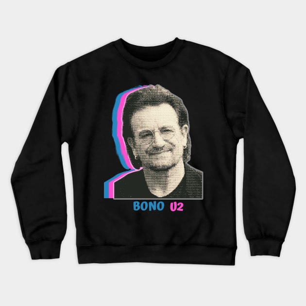 Bono U2 // Vintage Crewneck Sweatshirt by Katab_Marbun